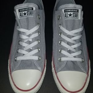 CONVERSE ALL STARS CHUCKS GREY WHITE SIZE 8 NEW